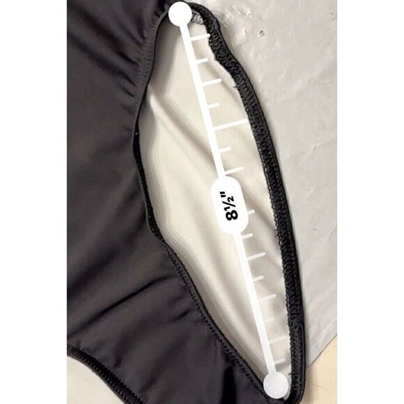 WEISSMAN Black Women’s 1 Piece Swim Suit White Angel Heart Size SA Leotard Bra - Picture 7 of 11